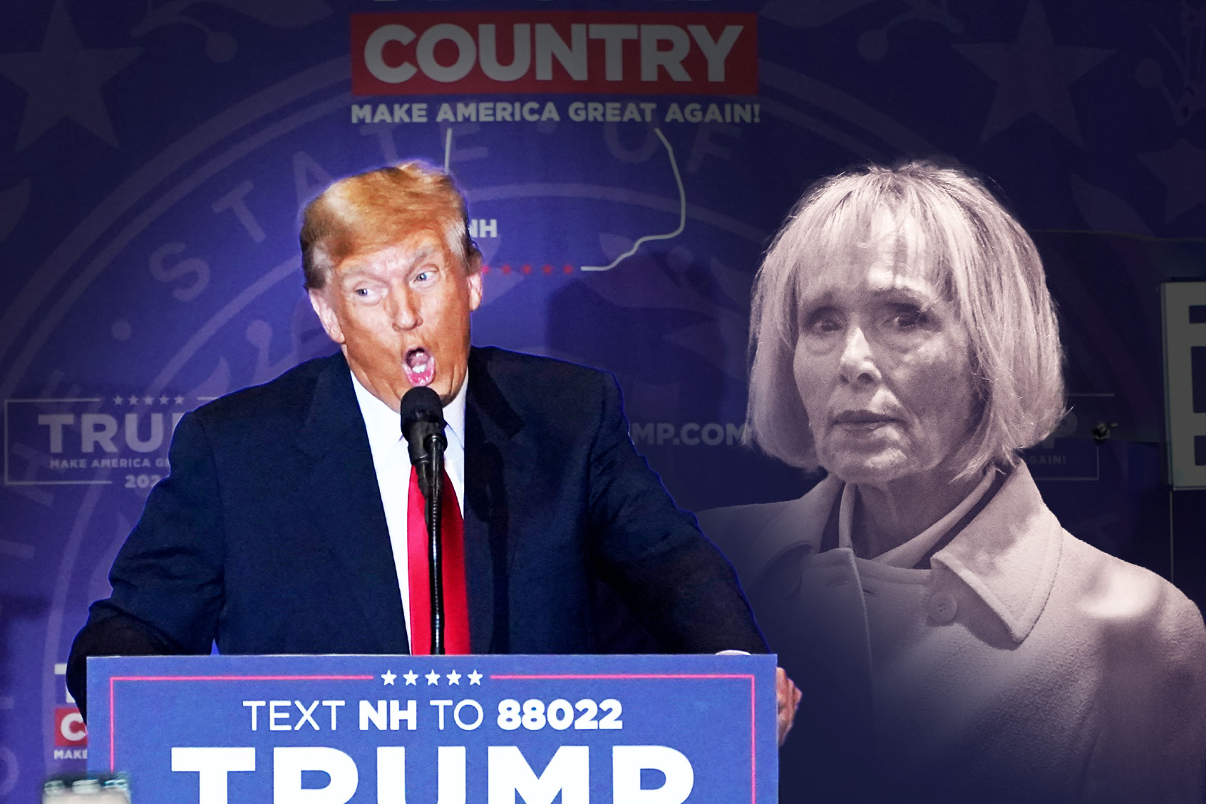 Donald Trump and E. Jean Carroll (Photo illustration by Salon/Getty Images)
