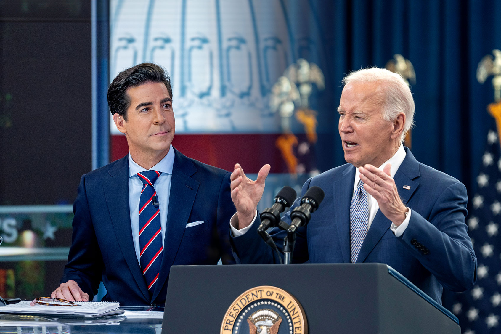 Jesse Watters and Joe Biden (Photo illustration by Salon/Getty Images)