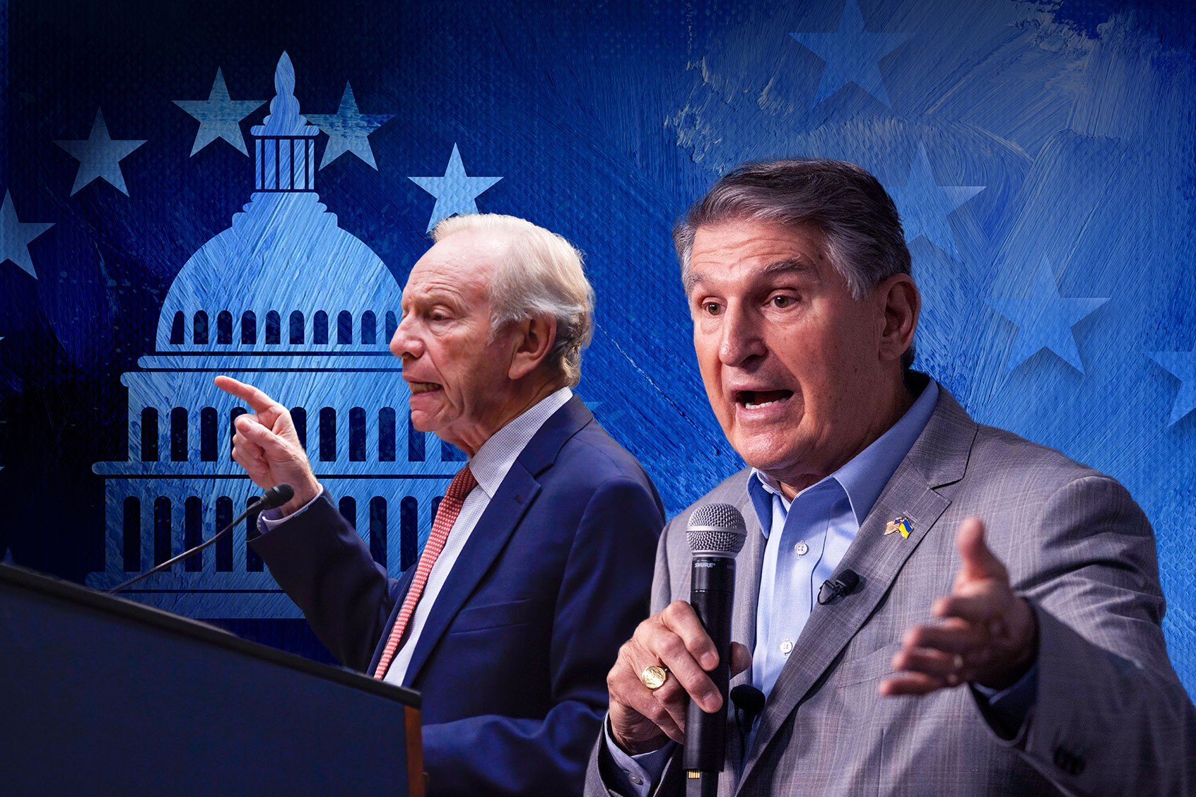 Joe Lieberman and Joe Manchin (Photo illustration by Salon/Getty Images)