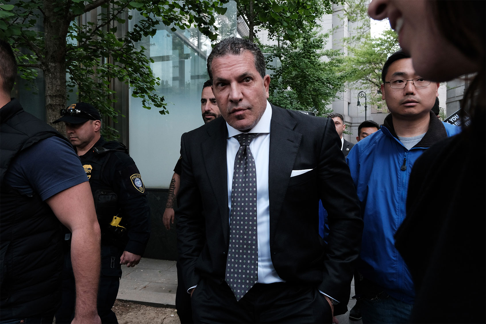 Joe Tacopina, Attorney for former President Donald Trump, leaves Federal Court after the civil trial against former President Donald Trump at Manhattan on May 09, 2023 in New York City. (Spencer Platt/Getty Images)