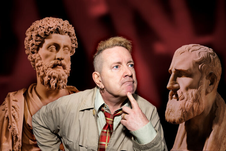 John Lydon, aka Johnny Rotten | Bust of Zeno of Citium | Bust of Emperor Marcus Aurelius (Photo illustration by Salon/Getty Images)