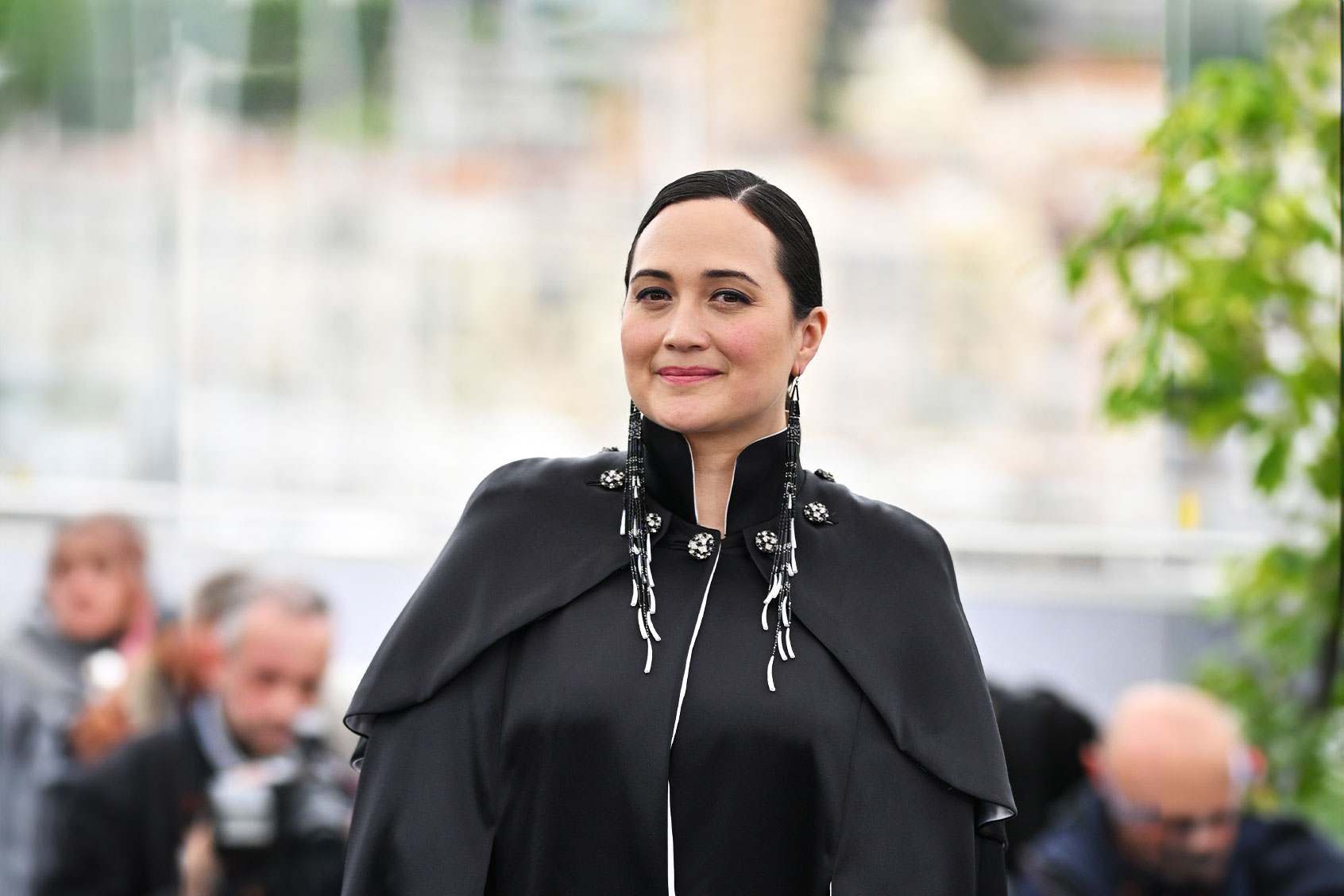 Lily Gladstone attends the "Killers Of The Flower Moon" photocall at the 76th annual Cannes film festival at Palais des Festivals on May 21, 2023 in Cannes, France. (Lionel Hahn/Getty Images)