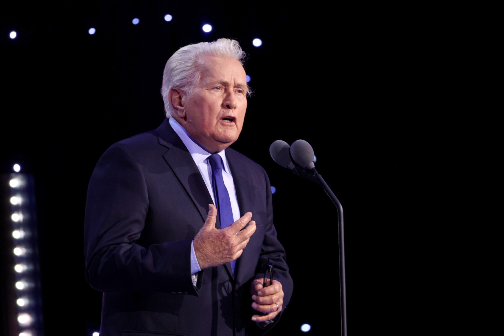 Martin Sheen speaks onstage during the 17th Annual CNN Heroes: An All-Star Tribute at The American Museum of Natural History on December 10, 2023 in New York City. (Mike Coppola/Getty Images for CNN)