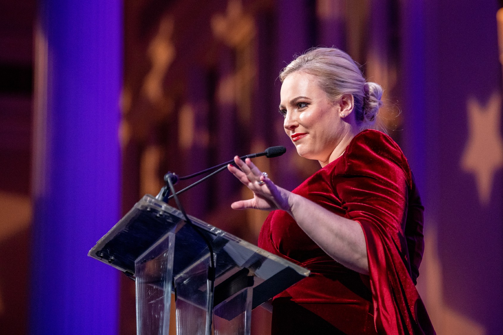 Meghan McCain on stage during the 29th Annual Achilles Gala Honoring president and CEO of Cinga David Cordani with "Volunteer of the Year Award" at Cipriani South Street (Roy Rochlin/Getty Images)