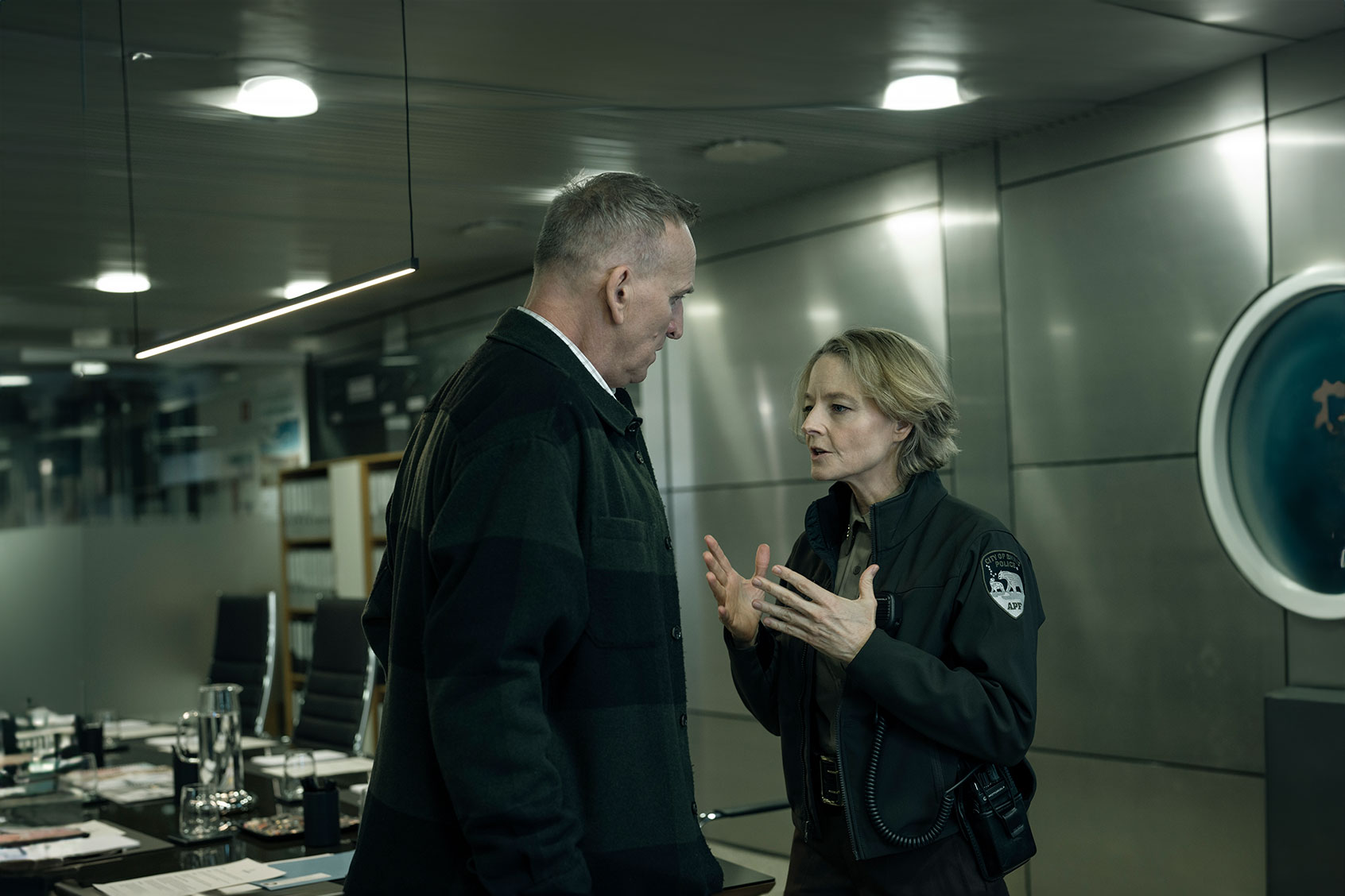 Christopher Eccleston and Jodie Foster in "True Detective" (HBO)