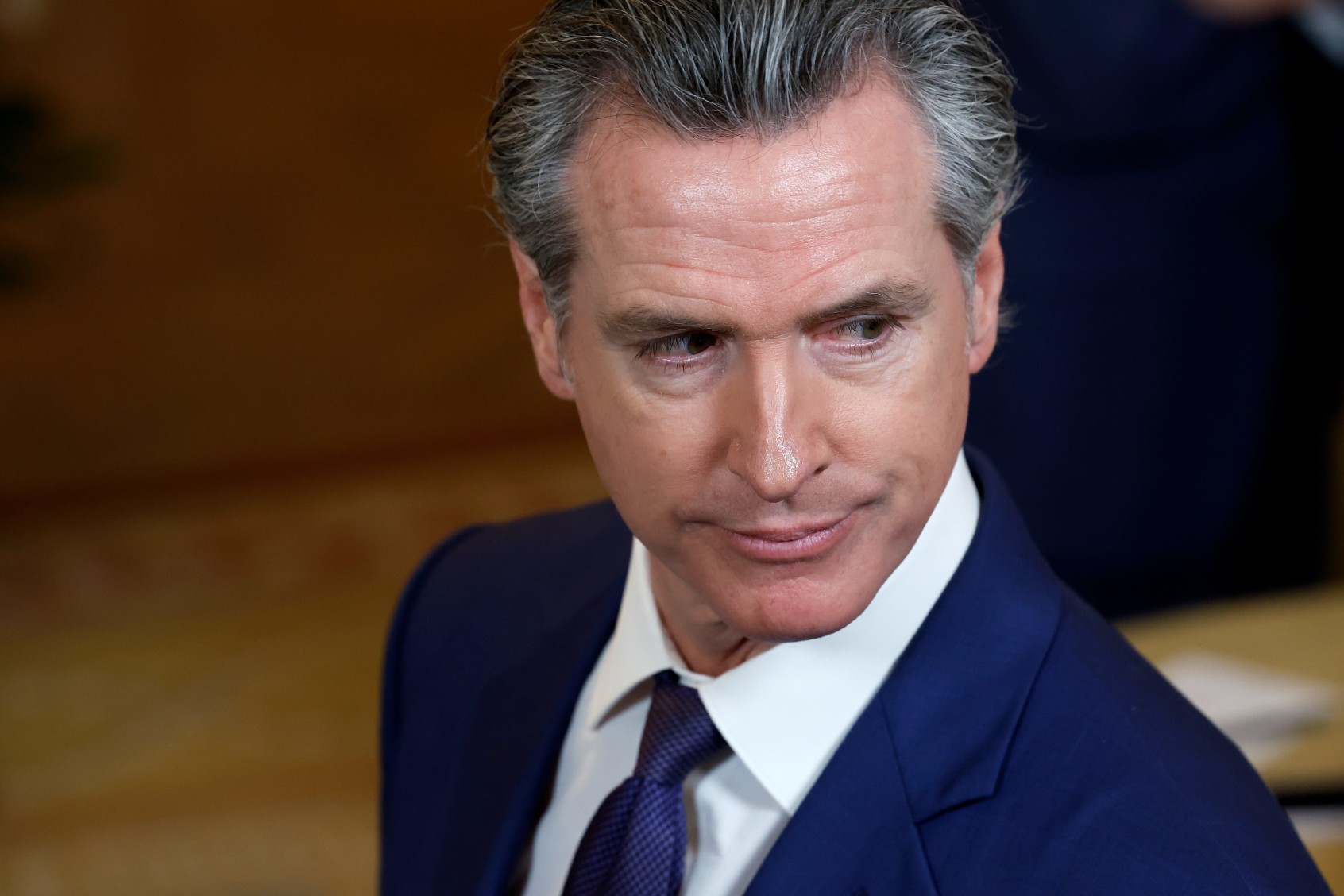 California Governor Gavin Newsom attends an event with fellow governors in the East Room of the White House on February 23, 2024 in Washington, DC. (Chip Somodevilla/Getty Images)