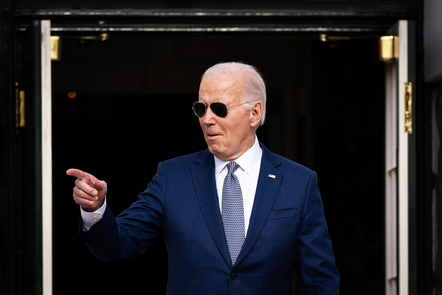 U.S. President Joe Biden arrives to pardon the National Thanksgiving turkeys, Liberty and Bell during a ceremony on the South Lawn of the White House on November 20, 2023 in Washington, DC. (Drew Angerer/Getty Images)
