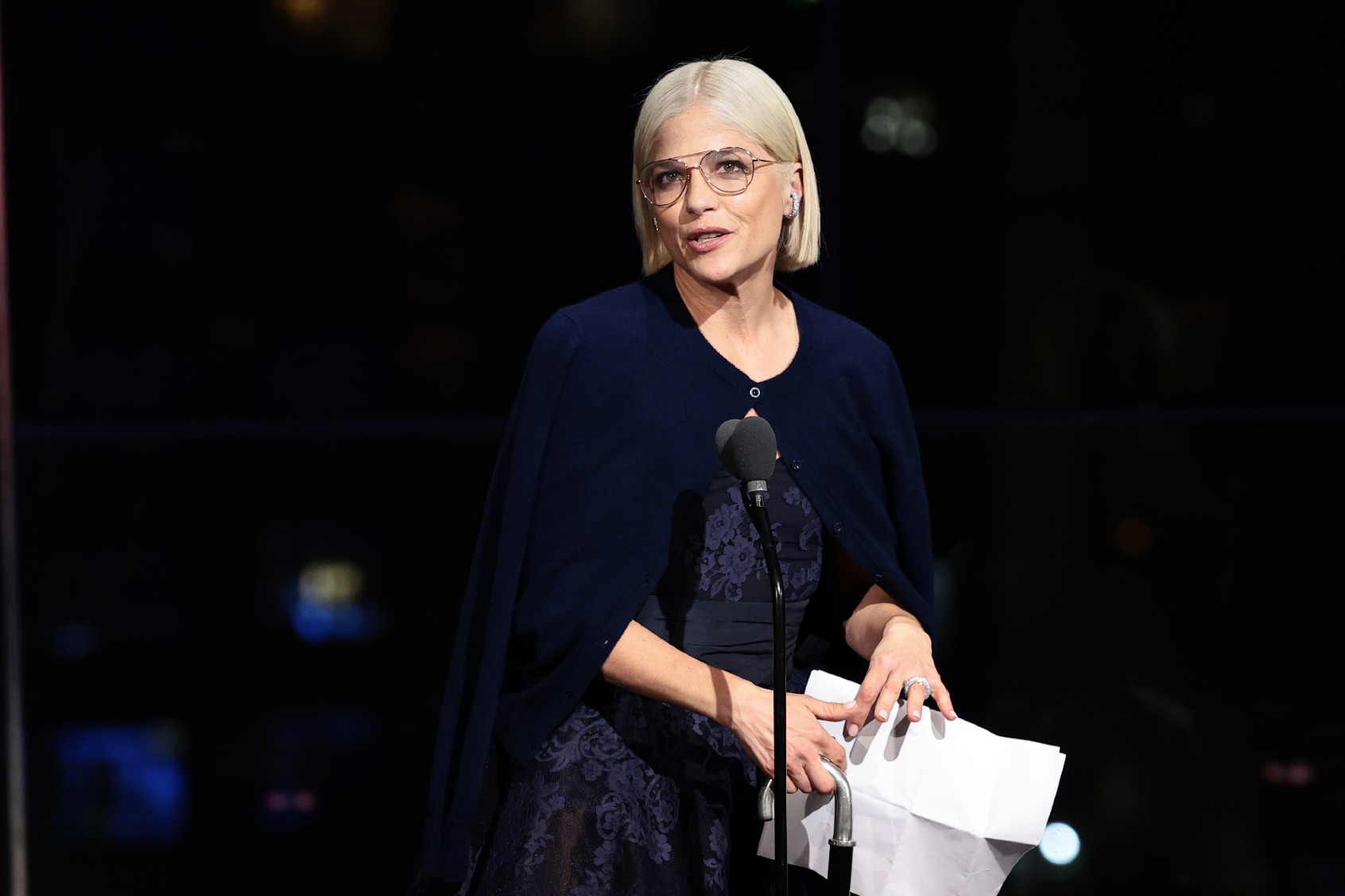 Selma Blair speaks onstage during Glamour Women of the Year 2023 at Jazz at Lincoln Center on November 07, 2023 in New York City. (Dimitrios Kambouris/Getty Images for Glamour)