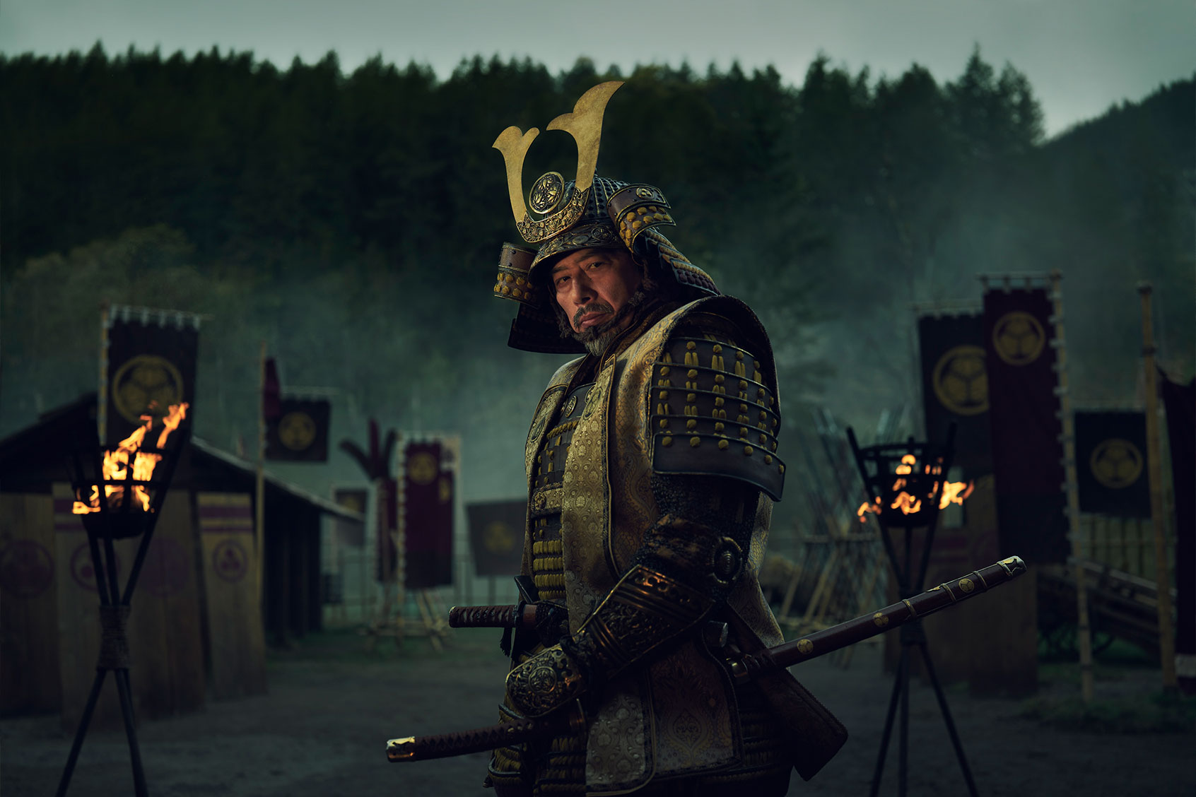 Hiroyuki Sanada as Yoshii Toranaga in "Shogun" (Kurt Iswarienko/FX)
