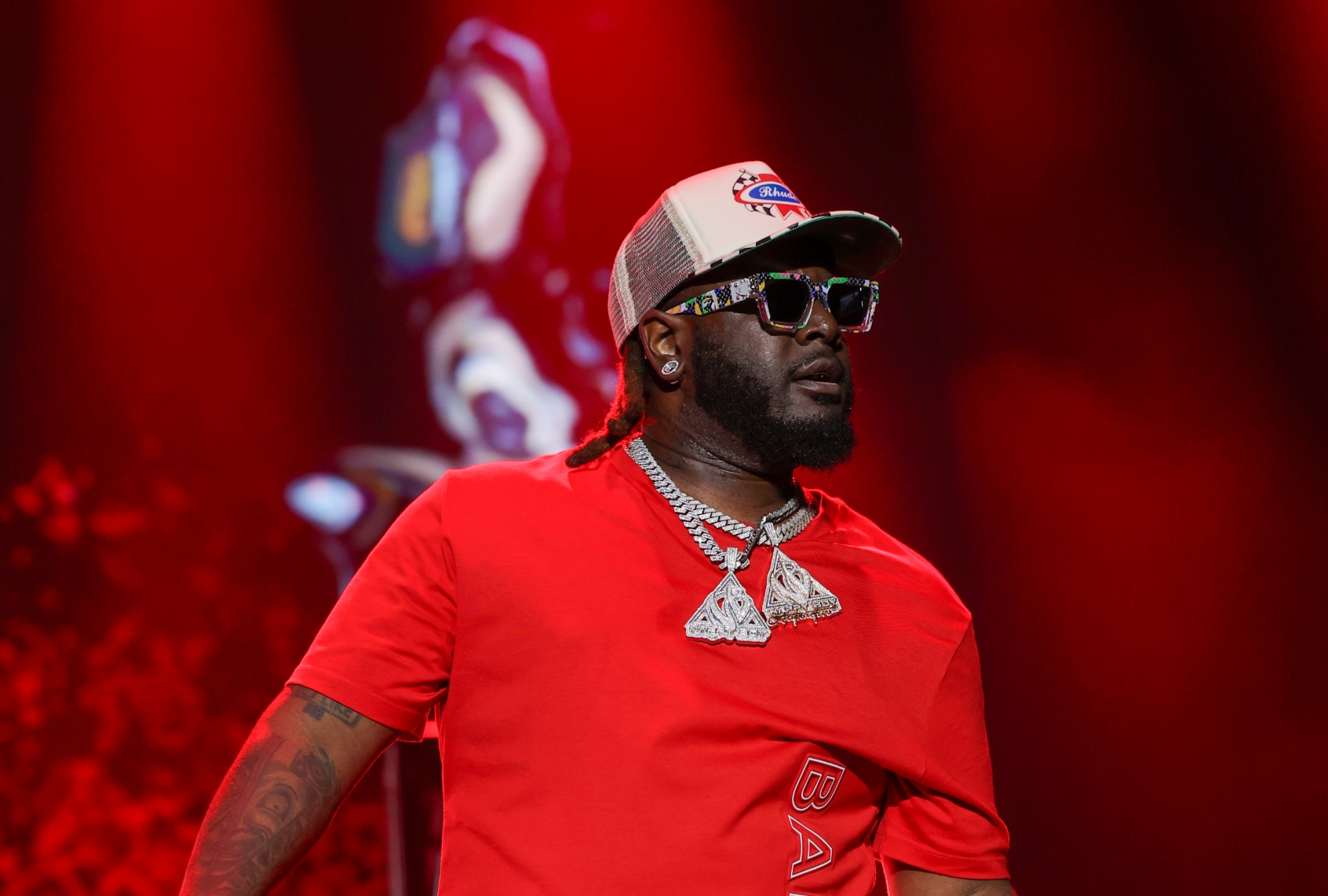 T-Pain performs at JuicyFest at North Harbour Stadium on January 06, 2024 in Auckland, New Zealand (Dave Simpson/WireImage)