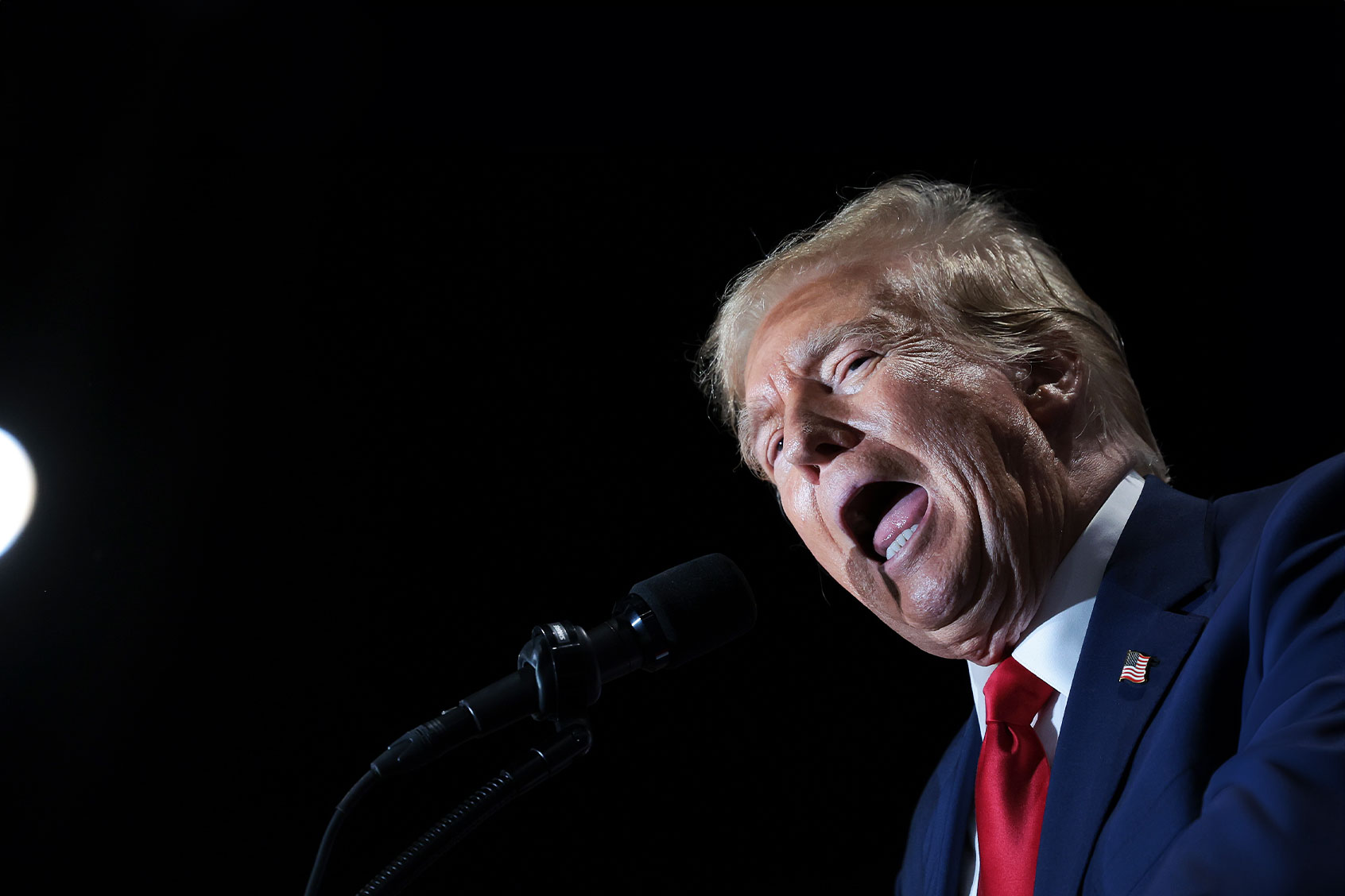 Republican presidential candidate and former President Donald Trump speaks during a Get Out the Vote Rally March 2, 2024 in Richmond, Virginia. (Win McNamee/Getty Images)
