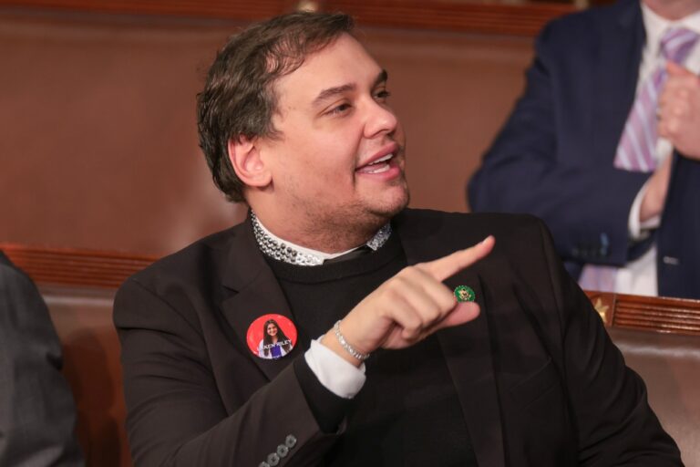 Former U.S. Rep. George Santos (R-NY) attends U.S. President Joe Biden's State of the Union address during a joint meeting of Congress in the House chamber at the U.S. Capitol on March 07, 2024 in Washington, DC. (Win McNamee/Getty Images)