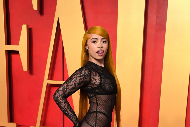 Ice Spice arrives at the 2024 Vanity Fair Oscar Party Hosted By Radhika Jones at Wallis Annenberg Center for the Performing Arts on March 10, 2024 in Beverly Hills, California. (Steve Granitz/FilmMagic/Getty Images)