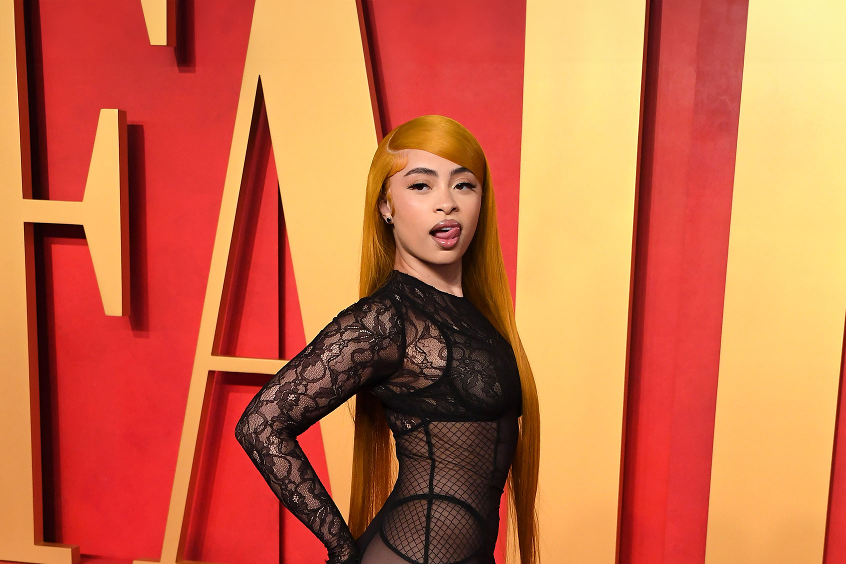 Ice Spice arrives at the 2024 Vanity Fair Oscar Party Hosted By Radhika Jones at Wallis Annenberg Center for the Performing Arts on March 10, 2024 in Beverly Hills, California. (Steve Granitz/FilmMagic/Getty Images)