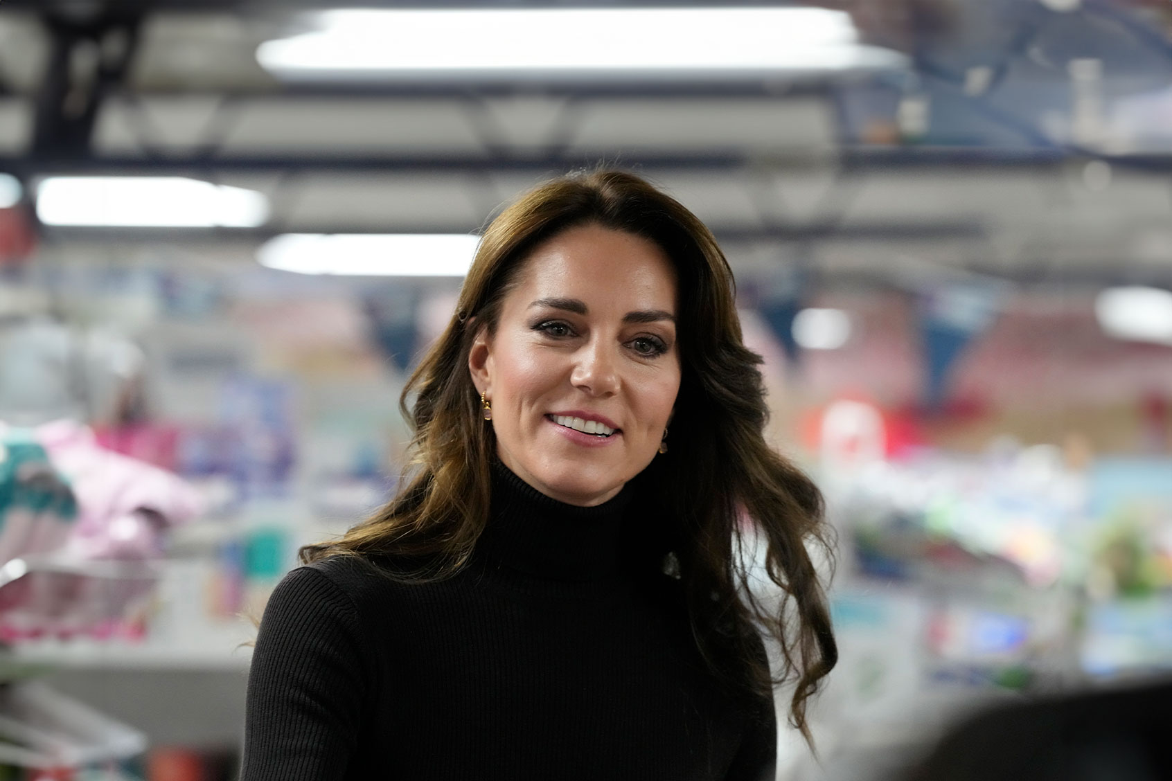 Catherine, Princess of Wales smiles during her visit to Sebby's Corner on November 24, 2023 in Barnet, England. (Frank Augstein - WPA Pool/Getty Images)