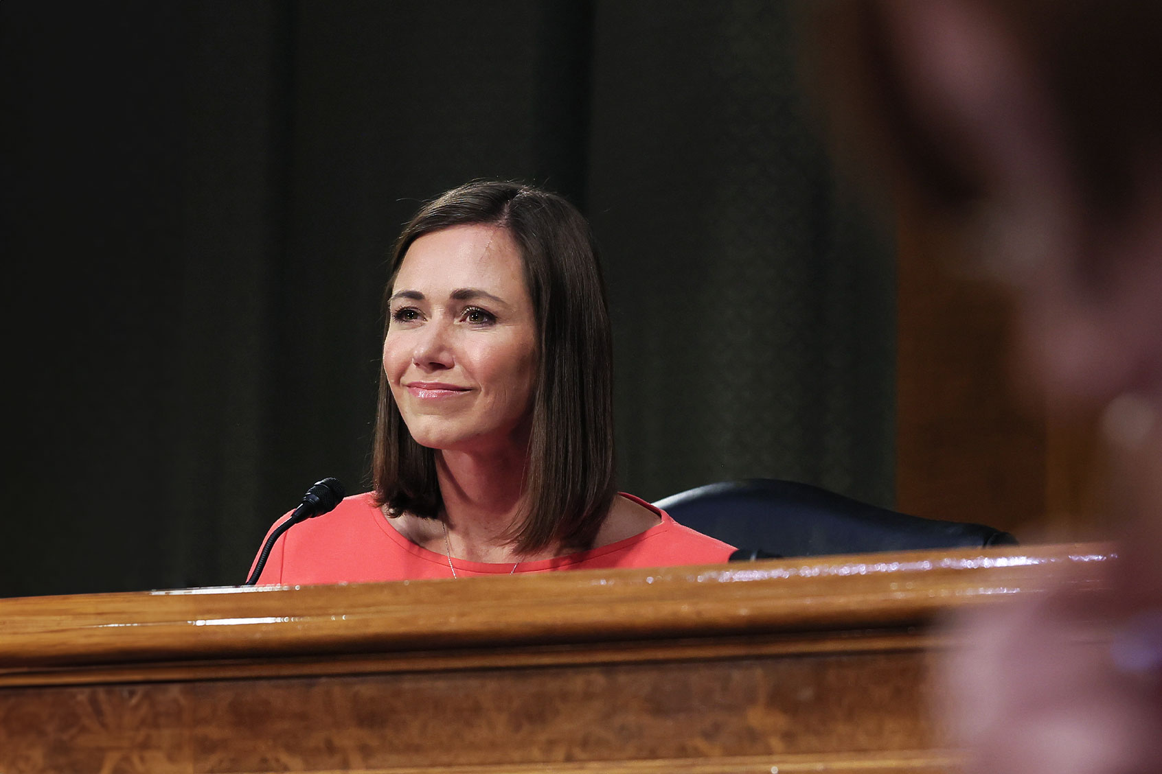 Senator Katie Britt (R-AL) speaks during the Senate Appropriations Committee hearing on the Special Diabetes Program on July 11, 2023 in Washington, DC. (Jemal Countess/Getty Images for JDRF)