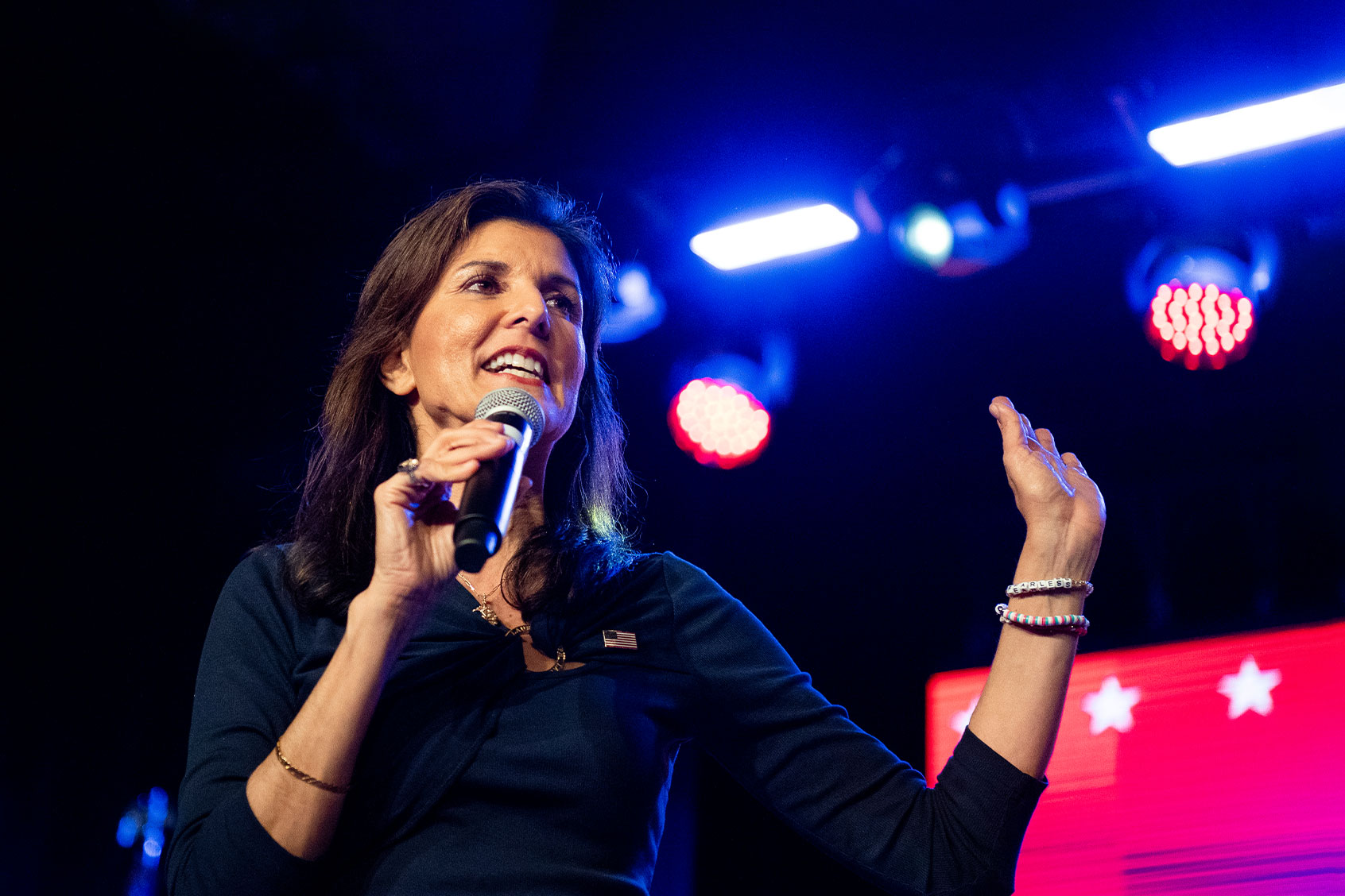 Republican presidential candidate, former U.N. Ambassador Nikki Haley speaks at a campaign rally on March 4, 2024 in Fort Worth, Texas. (Emil Lippe/Getty Images)