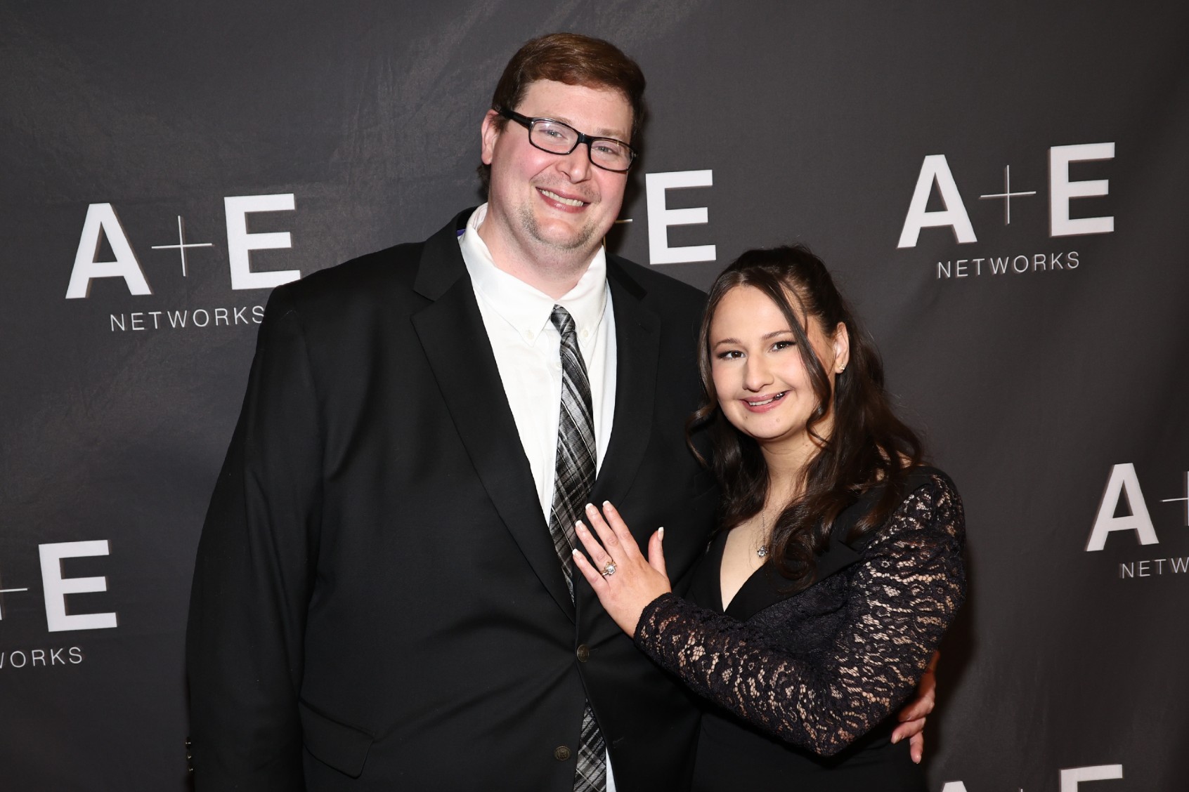 Ryan Anderson and Gypsy Rose Blanchard attend "The Prison Confessions Of Gypsy Rose Blanchard" Red Carpet Event on January 05, 2024 in New York City. (Jamie McCarthy/Getty Images)