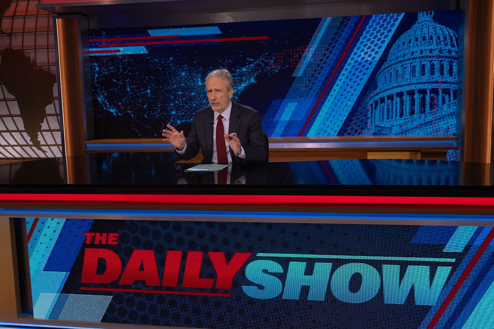 Jon Stewart on "The Daily Show" (Matt Wilson/Comedy Central)