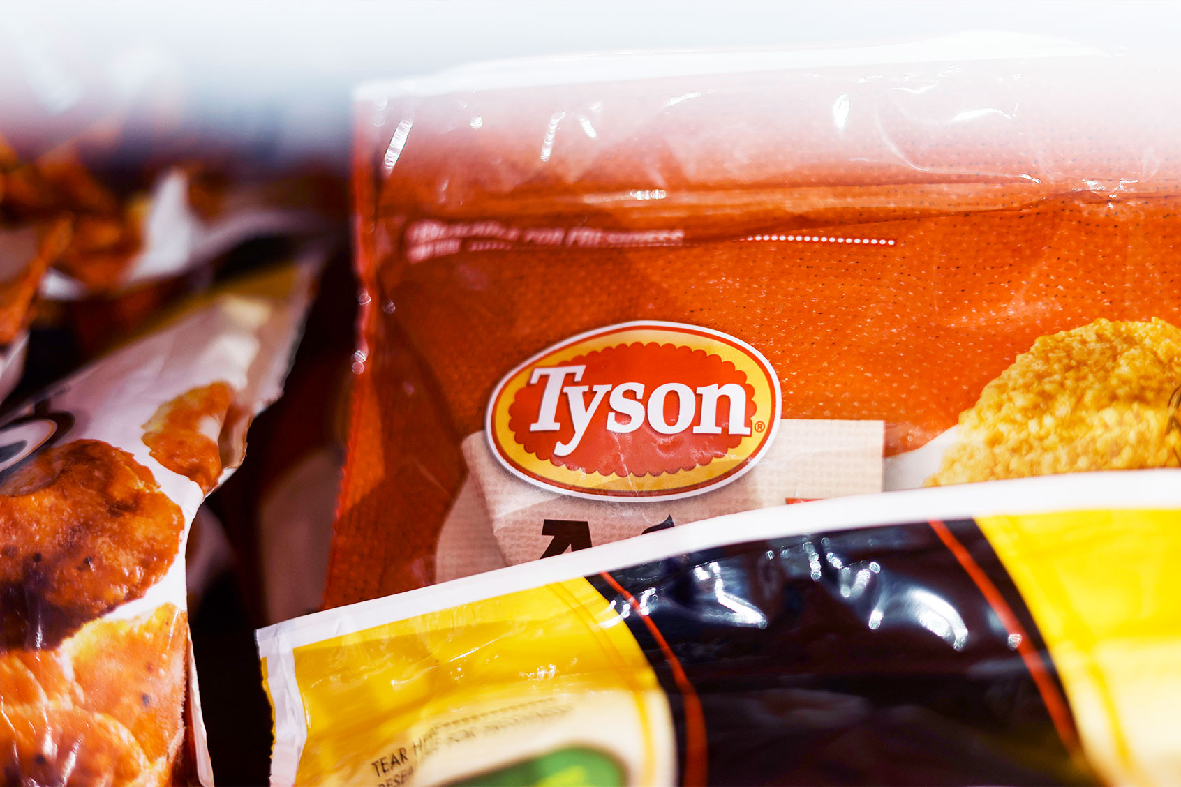 Tyson Foods frozen chicken products sit in a refrigerated section of a Giant on August 08, 2023 in Hyattsville, Maryland. (Anna Moneymaker/Getty Images)