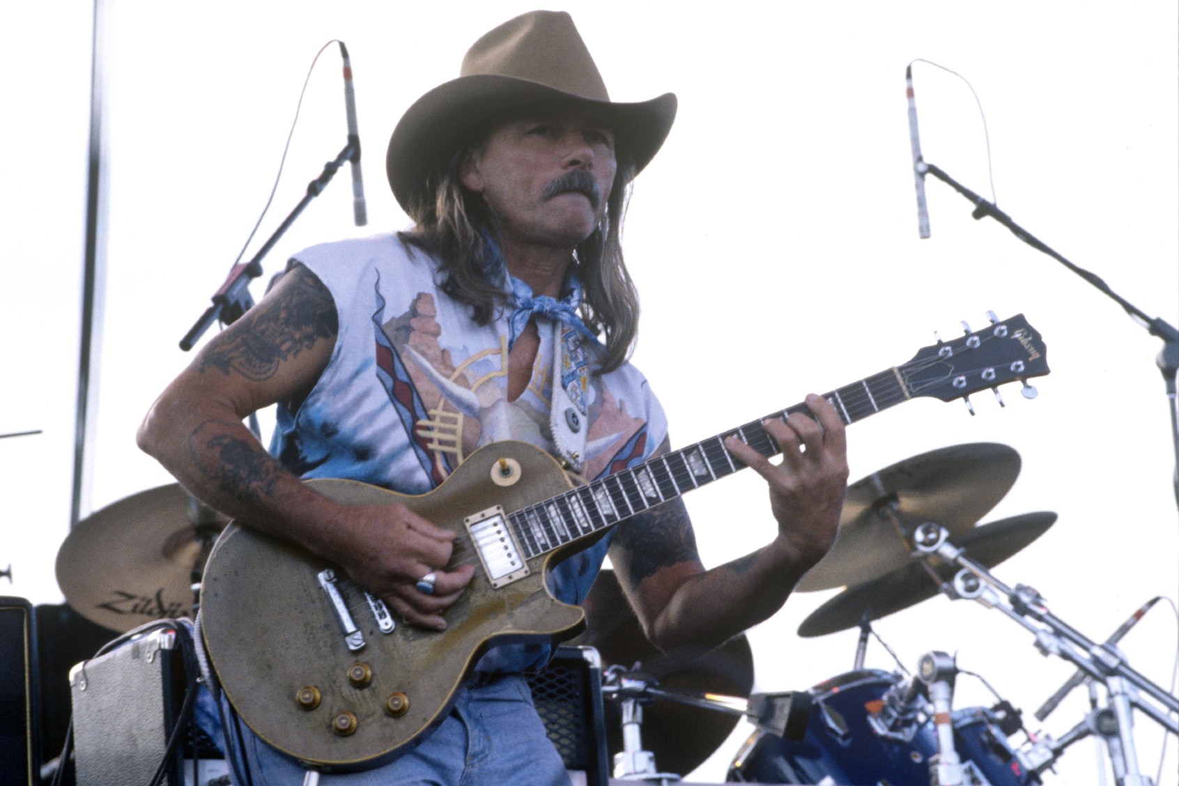 Dickey Betts of the Allman Brothers performs during Laguna Seca Daze at Laguna Seca Racetrack on May 30, 1993 in Monterey, California. (Tim Mosenfelder/Getty Images)