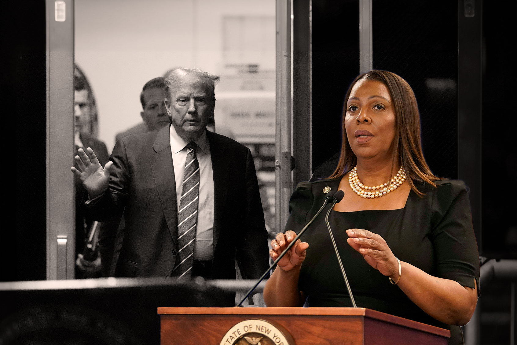Letitia James and Donald Trump (Photo illustration by Salon/Getty Images)