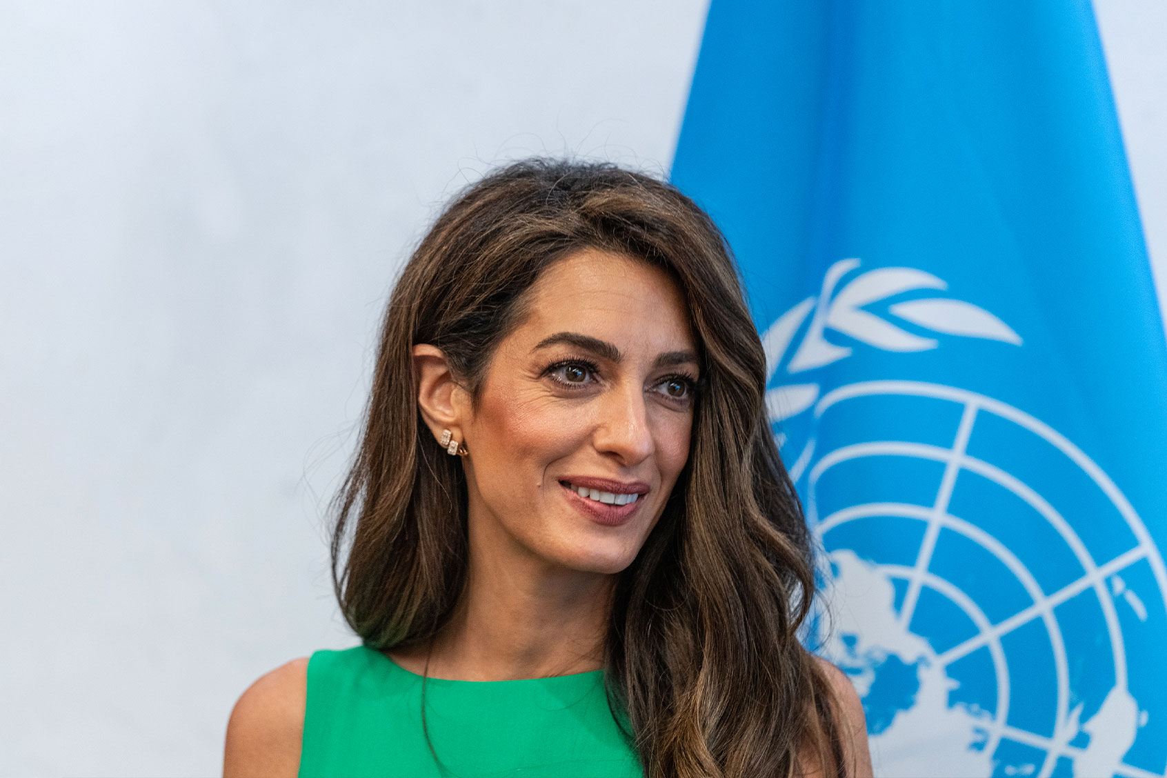 Barrister Amal Clooney at UN Headquarters, September 26, 2023. (Lev Radin/Pacific Press/LightRocket via Getty Images)