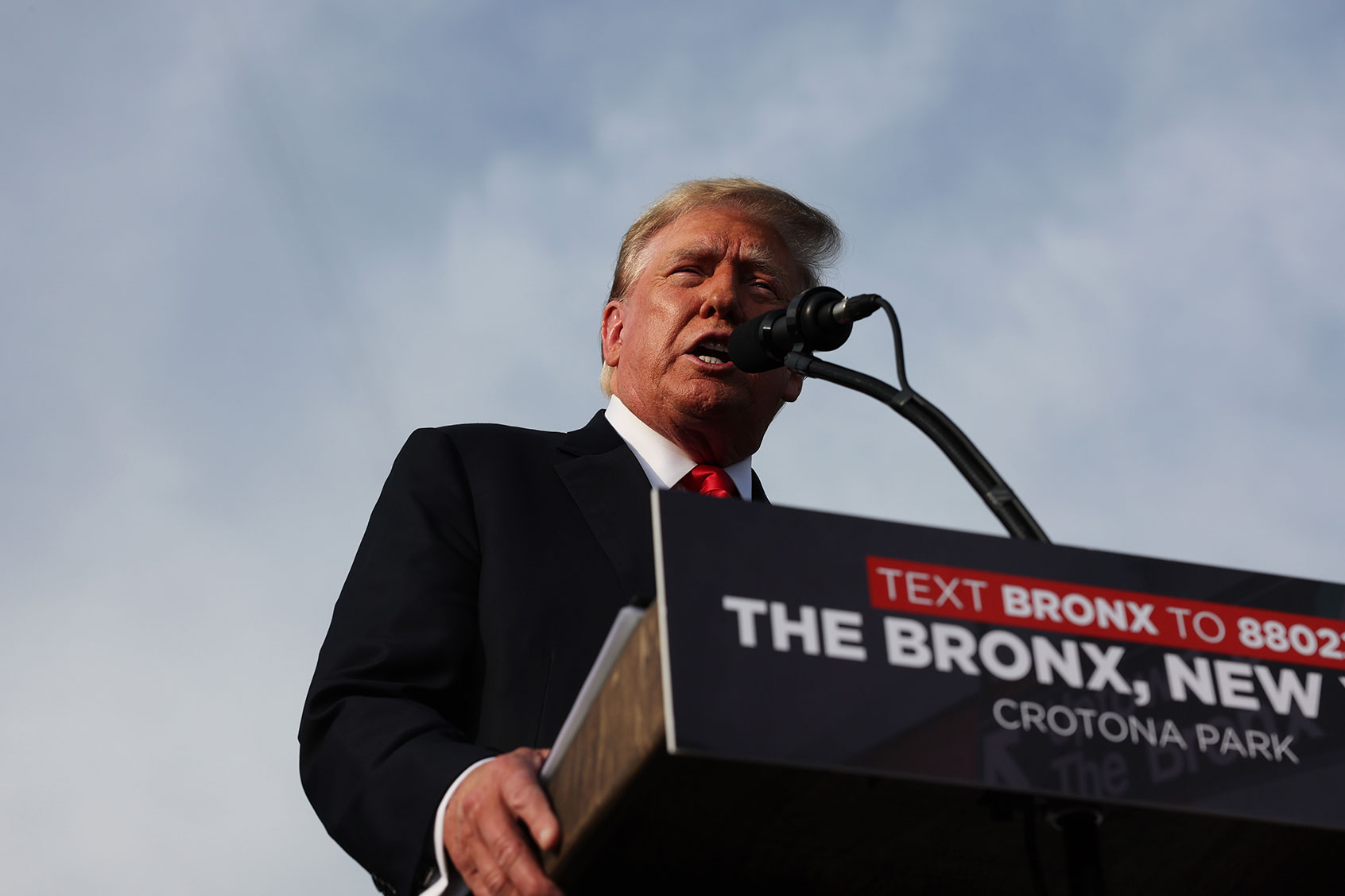 Former President Donald Trump holds a rally in the historical Democratic district of the South Bronx on May 23, 2024 in New York City. (Spencer Platt/Getty Images)