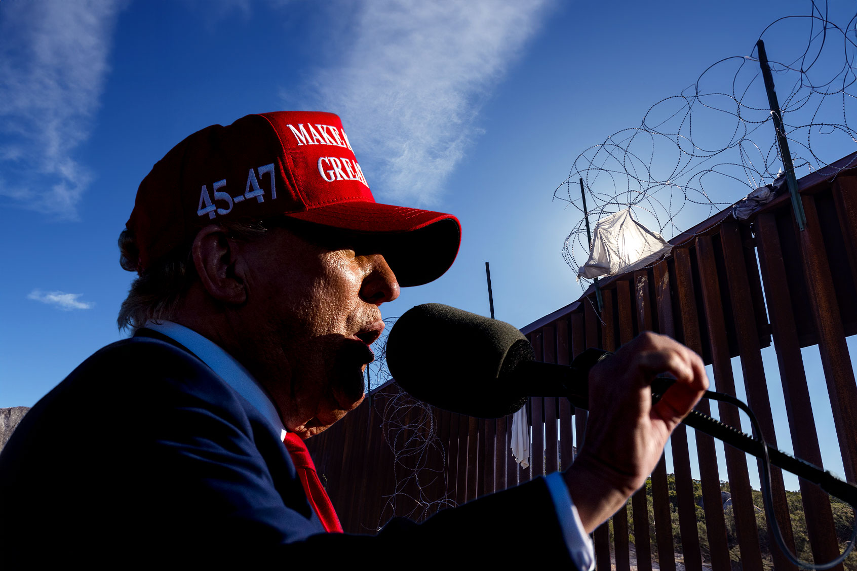 Donald Trump | US-Mexico border fence (Photo illustration by Salon/Getty Images)