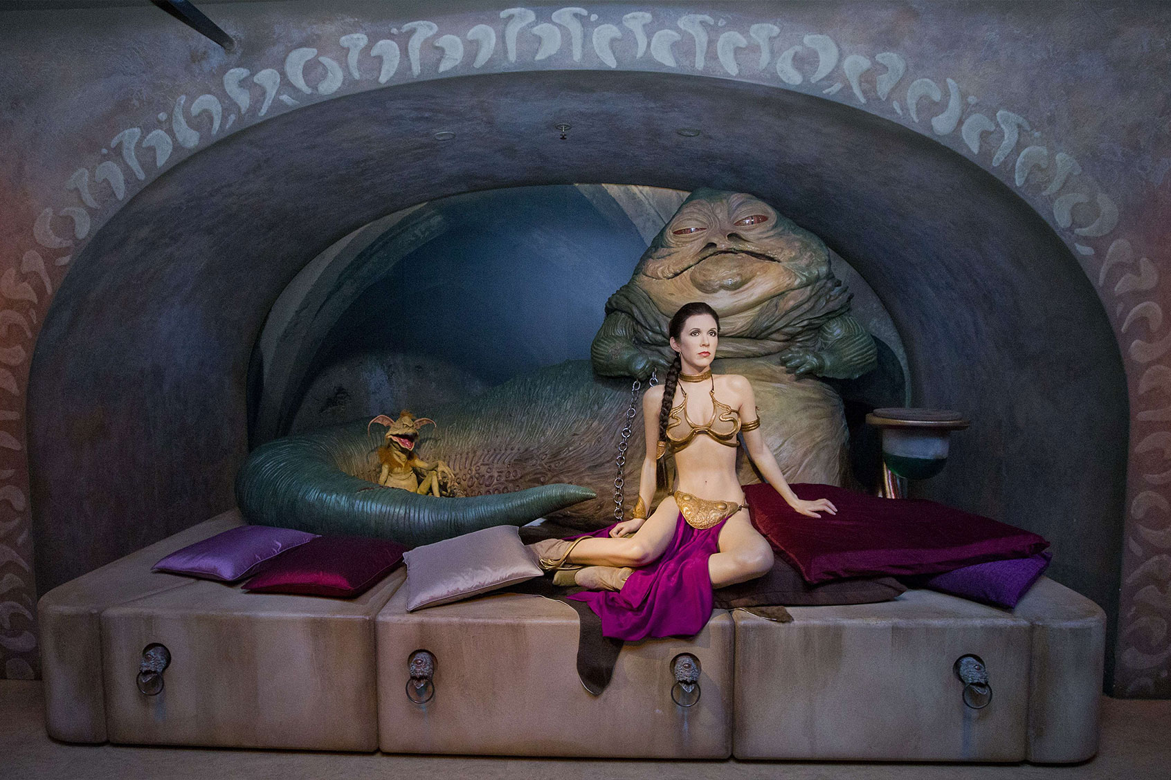 Jabba The Hutt and Princess Leia Madame Tussauds