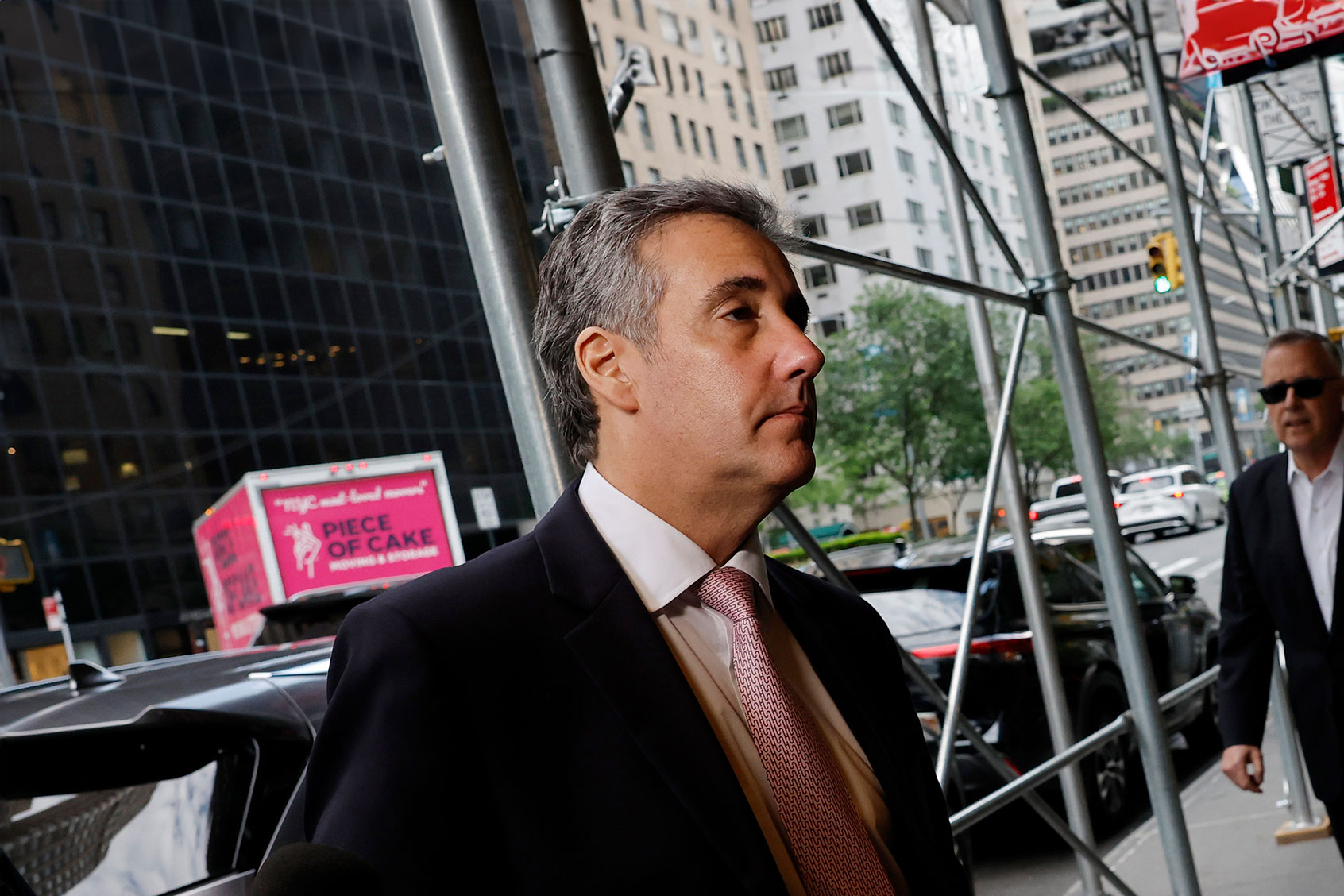 Michael Cohen, former President Donald Trump's former attorney, arrives at his home after leaving Manhattan Criminal Court on May 13, 2024 in New York City. (Michael M. Santiago/Getty Images)