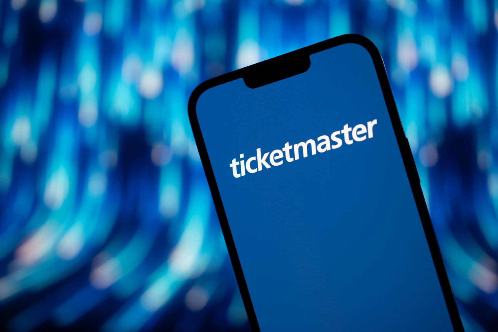 The Ticketmaster logo is seen in this photo illustration on 04 December, 2023 in Warsaw, Poland. (Jaap Arriens/NurPhoto via Getty Images)