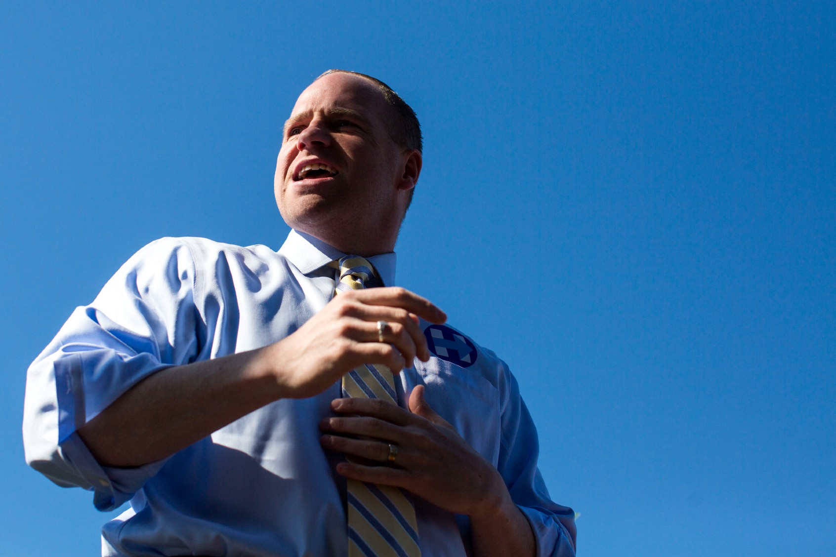 New York State Senator Tim Kennedy speaks at a Erie County Democrats rally in Buffalo, N.Y. (Al Drago/CQ Roll Call)