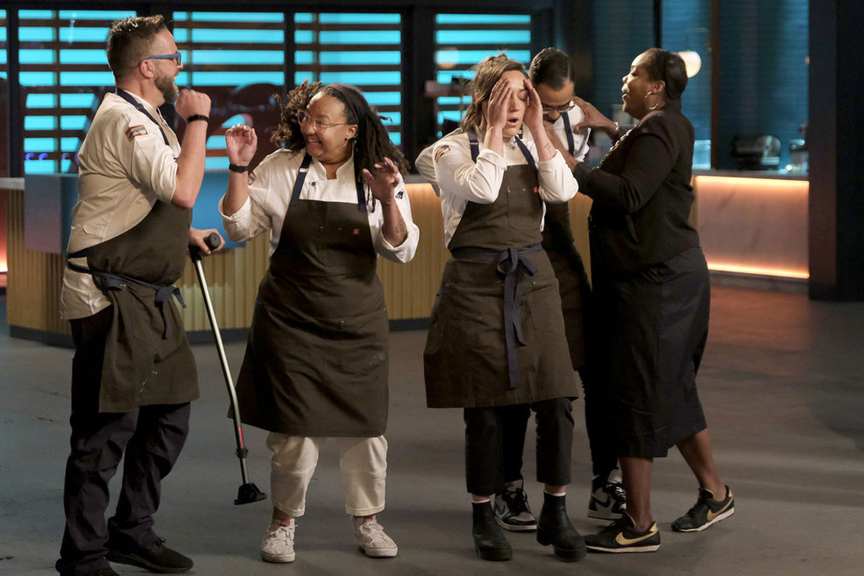 Daniel Jacobs, Amanda Turner, Savannah Miller, Danny Garcia, and Michelle Wallace on "Top Chef" (David Moir/Bravo)
