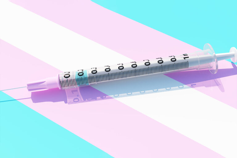 Transgender Flag Syringe Medical Healthcare (Getty Images/Paul Campbell)