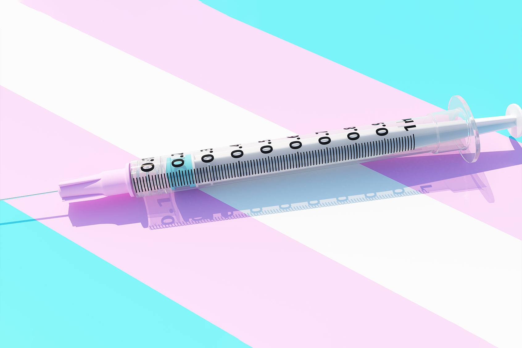Transgender Flag Syringe Medical Healthcare (Getty Images/Paul Campbell)