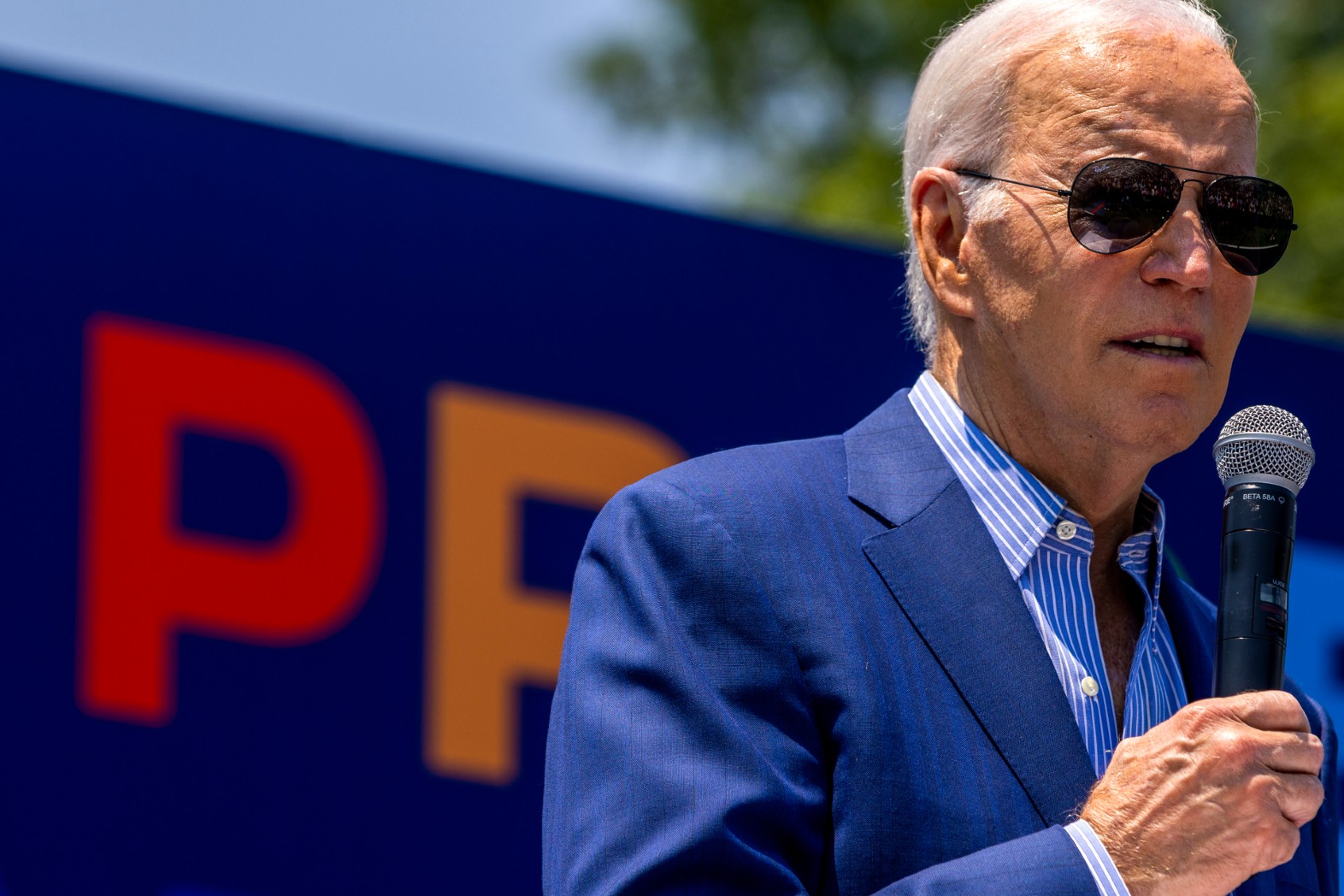 U.S. President Joe Biden speaks at the Pride Month celebration on the South Lawn of the White House on June 10, 2023 in Washington, DC. (Tasos Katopodis/Getty Images)