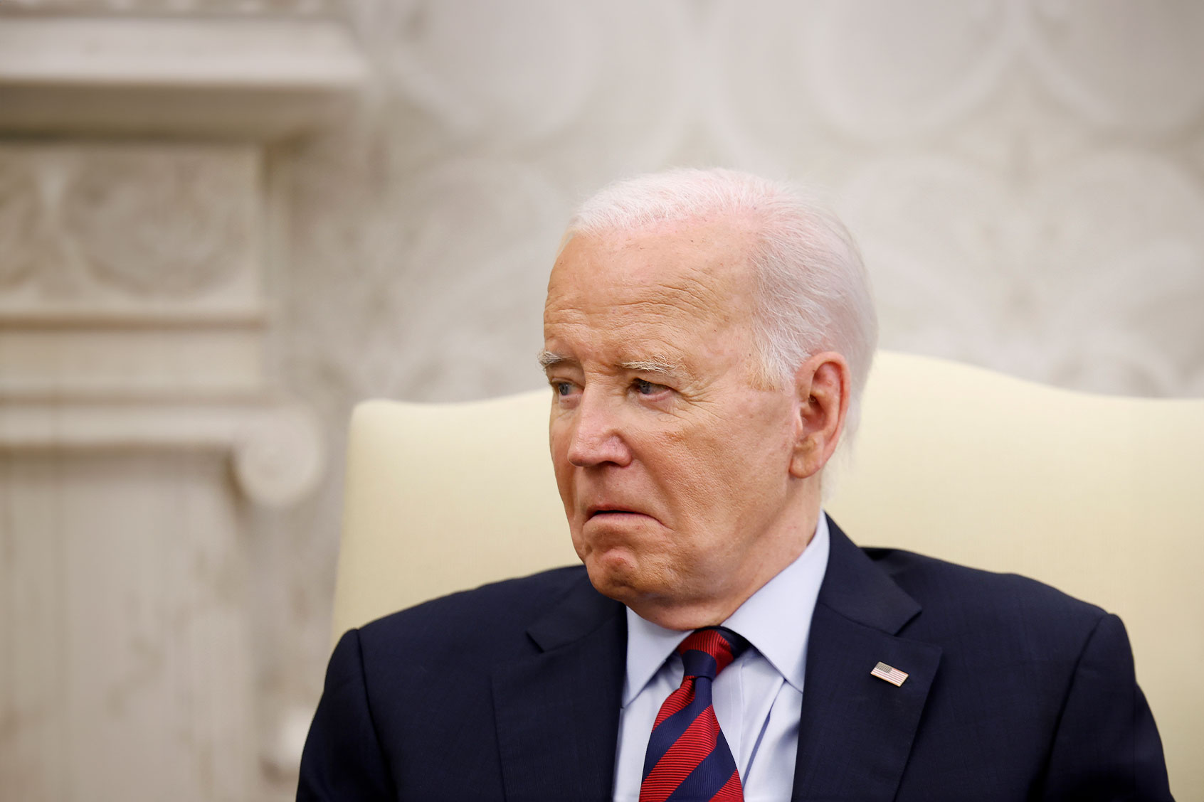 U.S. President Joe Biden participates in a meeting with NATO Secretary General Jens Stoltenberg in the Oval Office of the White House on June 17, 2024 in Washington, DC. (Kevin Dietsch/Getty Images)