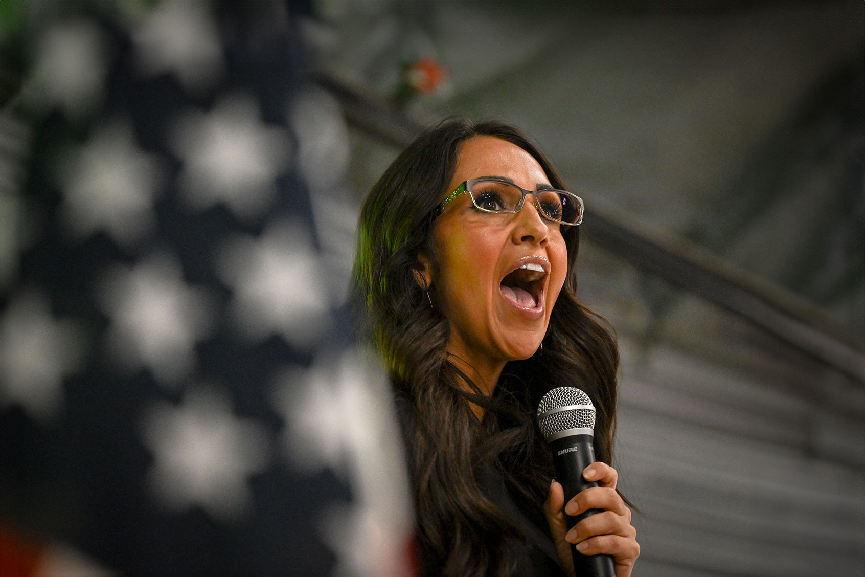 Congresswoman Lauren Boebert speaks to supporters during an election watch party at the Greenhouse in Windsor, Colorado on Tuesday, June 25, 2024. (AAron Ontiveroz/The Denver Post/Getty Images)