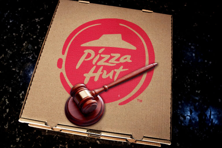 A Pizza Hut box and a gavel (Photo illustration by Salon/Getty Images)