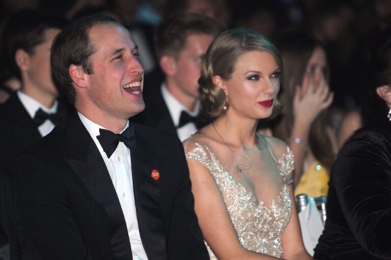 Prince William, Duke of Cambridge and Taylor Swift attend the Winter Whites Gala In Aid Of Centrepoint on November 26, 2013, in London, England. (Dave J Hogan/Centrepoint/Getty Images)