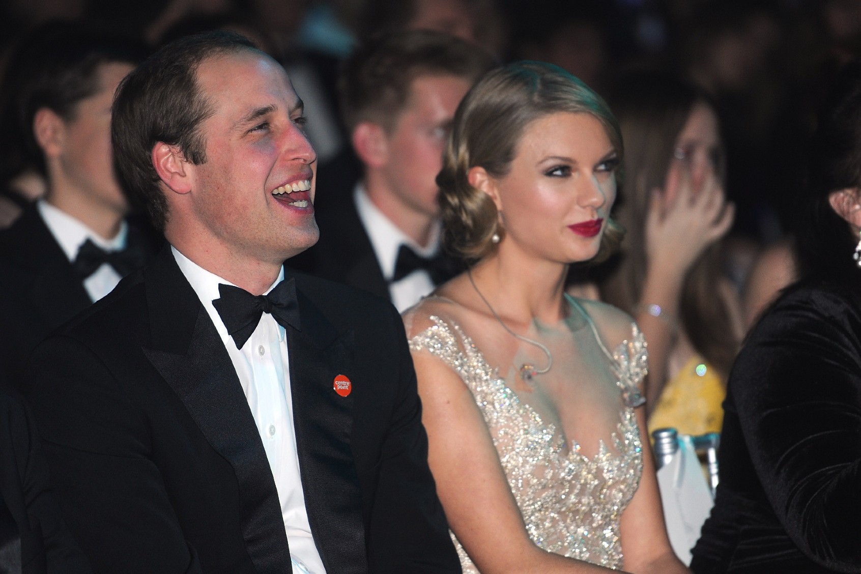 Prince William, Duke of Cambridge and Taylor Swift attend the Winter Whites Gala In Aid Of Centrepoint on November 26, 2013, in London, England. (Dave J Hogan/Centrepoint/Getty Images)