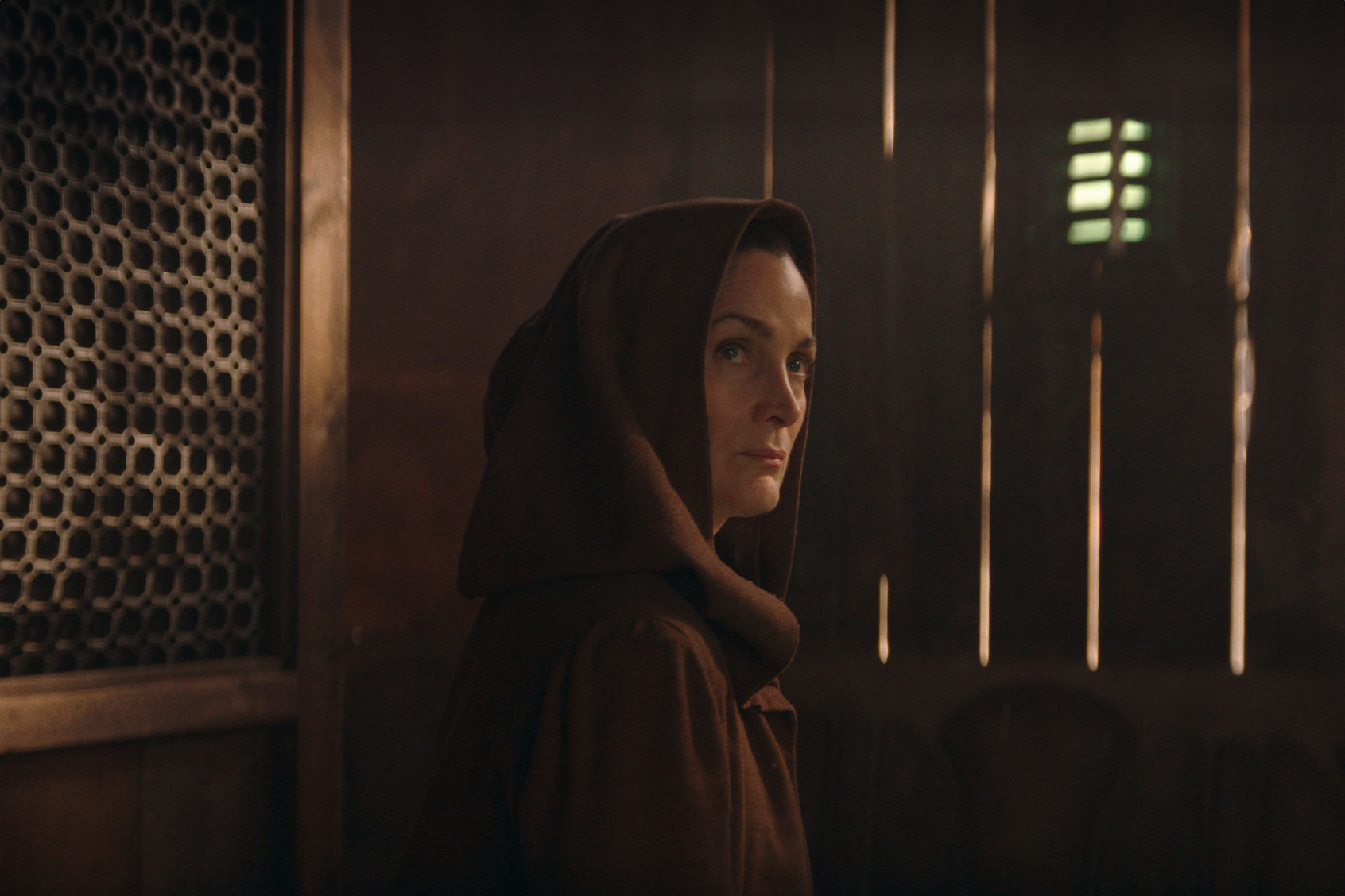Carrie-Anne Moss in "Star Wars: The Acolyte" (Lucasfilm Ltd./Disney+)