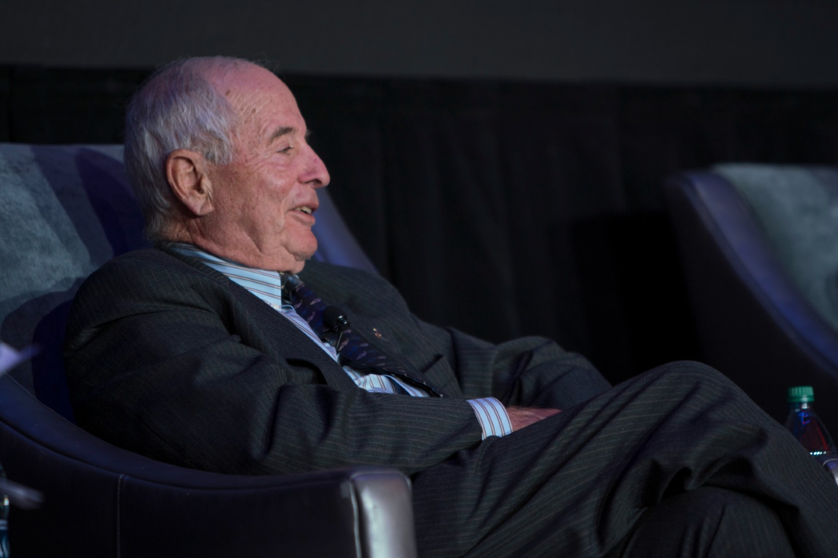 American astronaut William Anders, of NASA's Apollo 8 mission, during a panel interview held at the Museum of Science and Industry, Chicago, Illinois, April 5, 2018. (J.B. Spector/Museum of Science and Industry, Chicago/Getty Images)