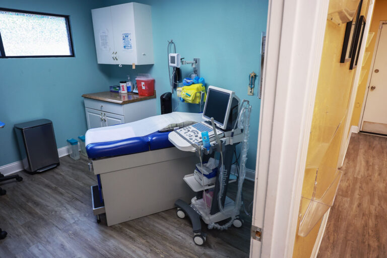 The examination room in A Woman's Choice of Jacksonville clinic, which provides abortion care on April 30, 2024, in Jacksonville, Florida. (Joe Raedle/Getty Images)
