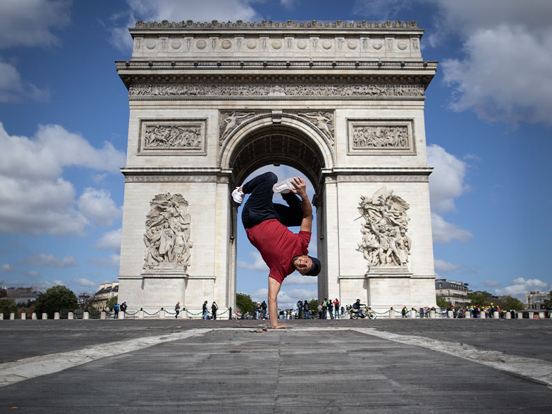 Breaking Arc de Triomphe Paris Olympics 2024