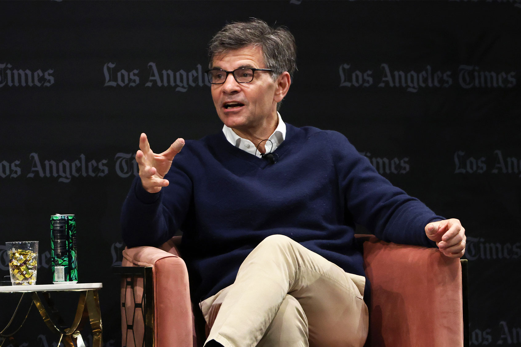 George Stephanopoulos attends the 2024 Los Angeles Times Festival of Books at the University of Southern California on April 20, 2024 in Los Angeles, California. (David Livingston/Getty Images)