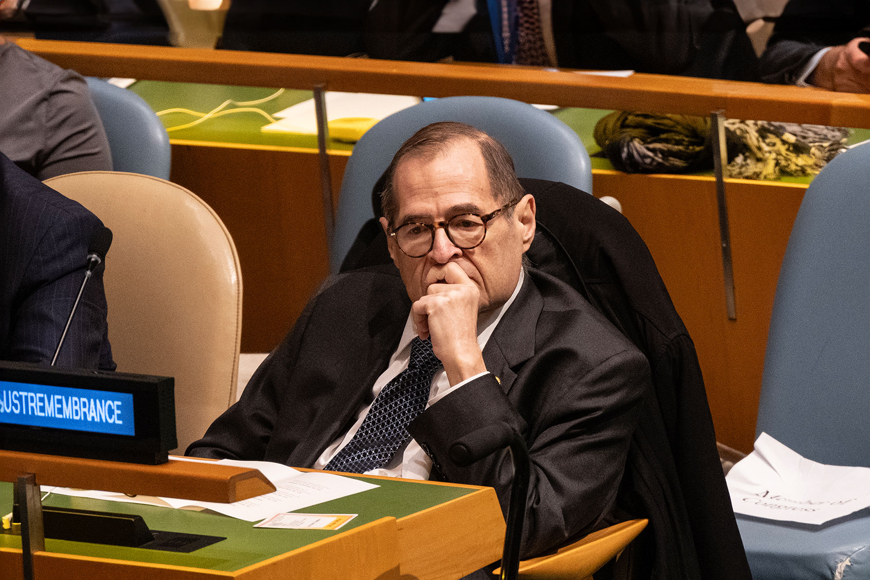 US Congressman Jerry Nadler attends United Nations Holocaust Memorial Ceremony in observance of the International Day of Commemoration in memory of the victims of the Holocaust, 27 January at UN Headquarters. (Lev Radin/Pacific Press/LightRocket via Getty Images)