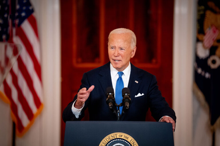 U.S. President Joe Biden speaks to the media following the Supreme Court's ruling on charges against former President Donald Trump that he sought to subvert the 2020 election, at the White House on July 1, 2024 in Washington, DC. (Andrew Harnik/Getty Images)
