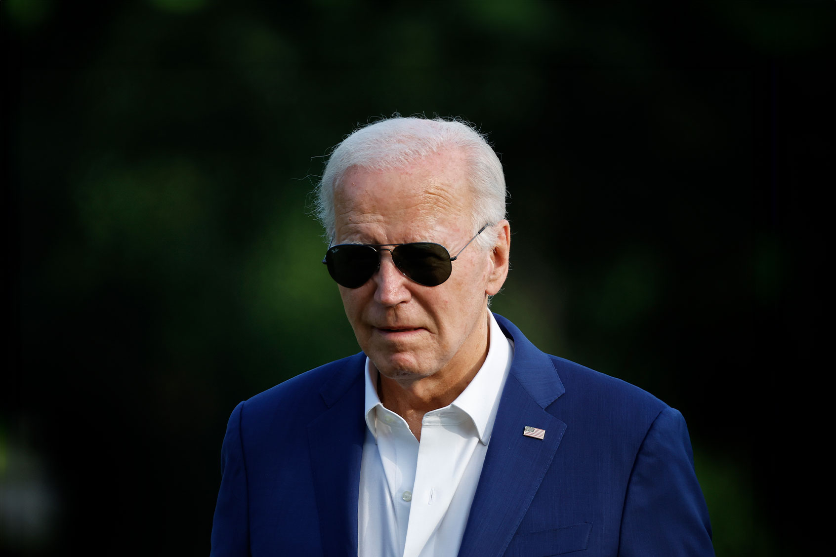 U.S. President Joe Biden returns to the White House with first lady Jill Biden on July 7, 2024 in Washington, DC. (Kevin Dietsch/Getty Images)